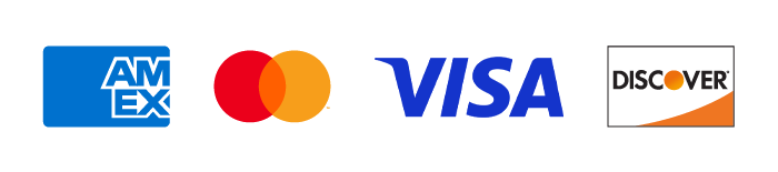 Visa, Mastercard, Discover, American Express